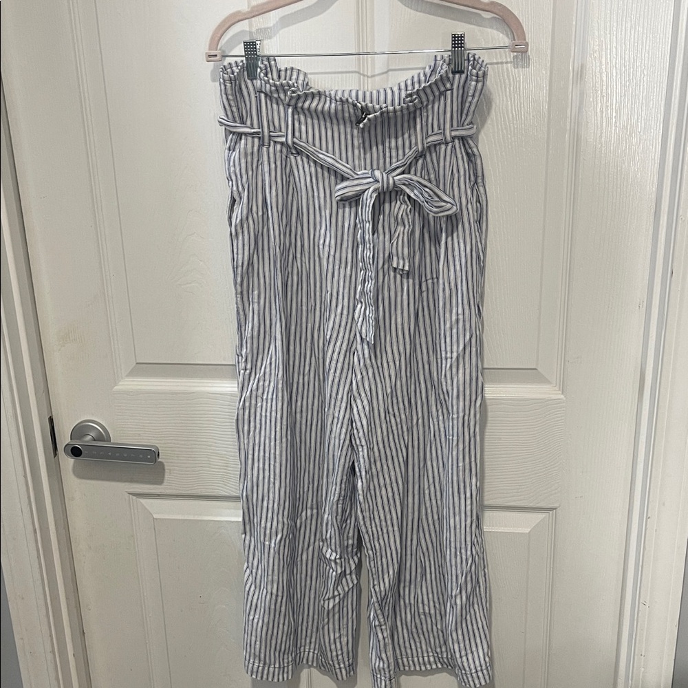 Leith Blue and White Striped Garment
